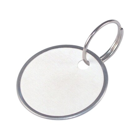 Hillman Metal Labeling with ID Key Ring, White, PK5 5936505